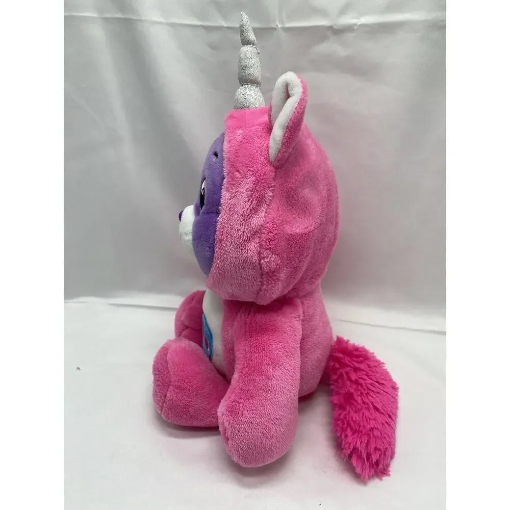 Care Bears Share Bear Unicorn Hoodie Friends Collector Purple Lollipop Plush - Picture 2 of 7